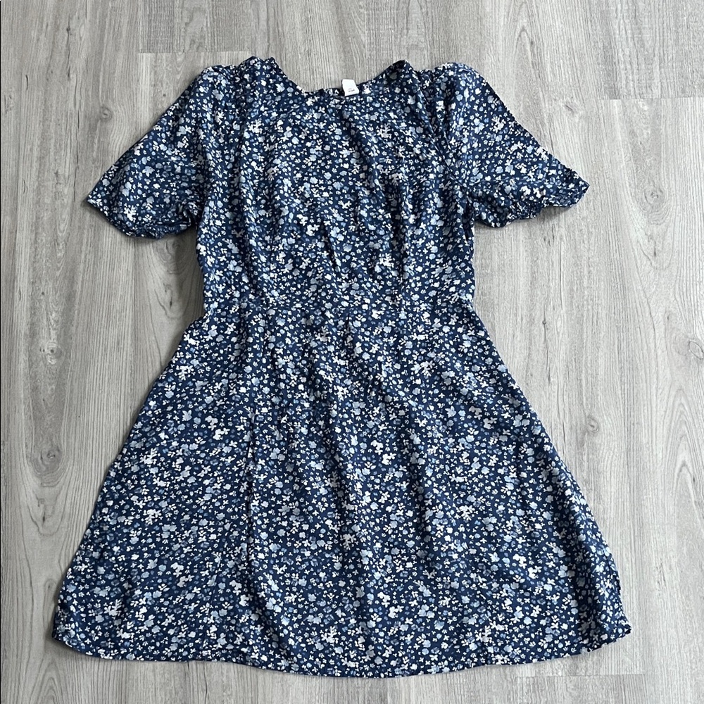 Old Navy Navy Blue Floral Dress